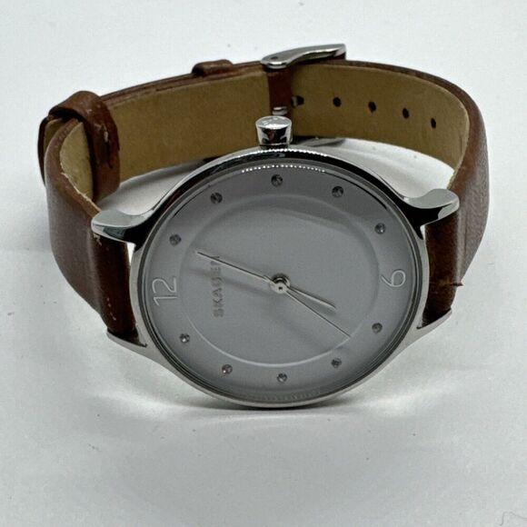 Skagen SKW2299 Women\'s Brown Leather Strap Analog Dial Quartz Wrist Watch AEA269 main image 11
